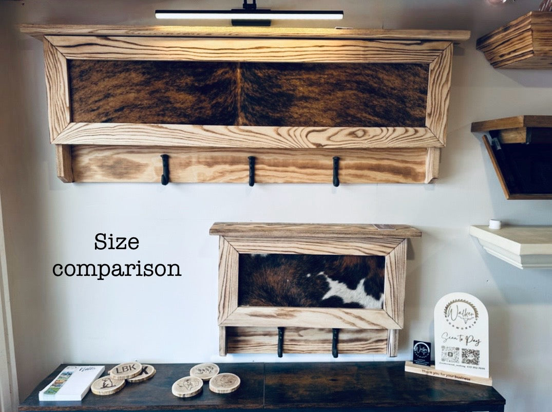 Compact Cowhide Concealment Coat Rack