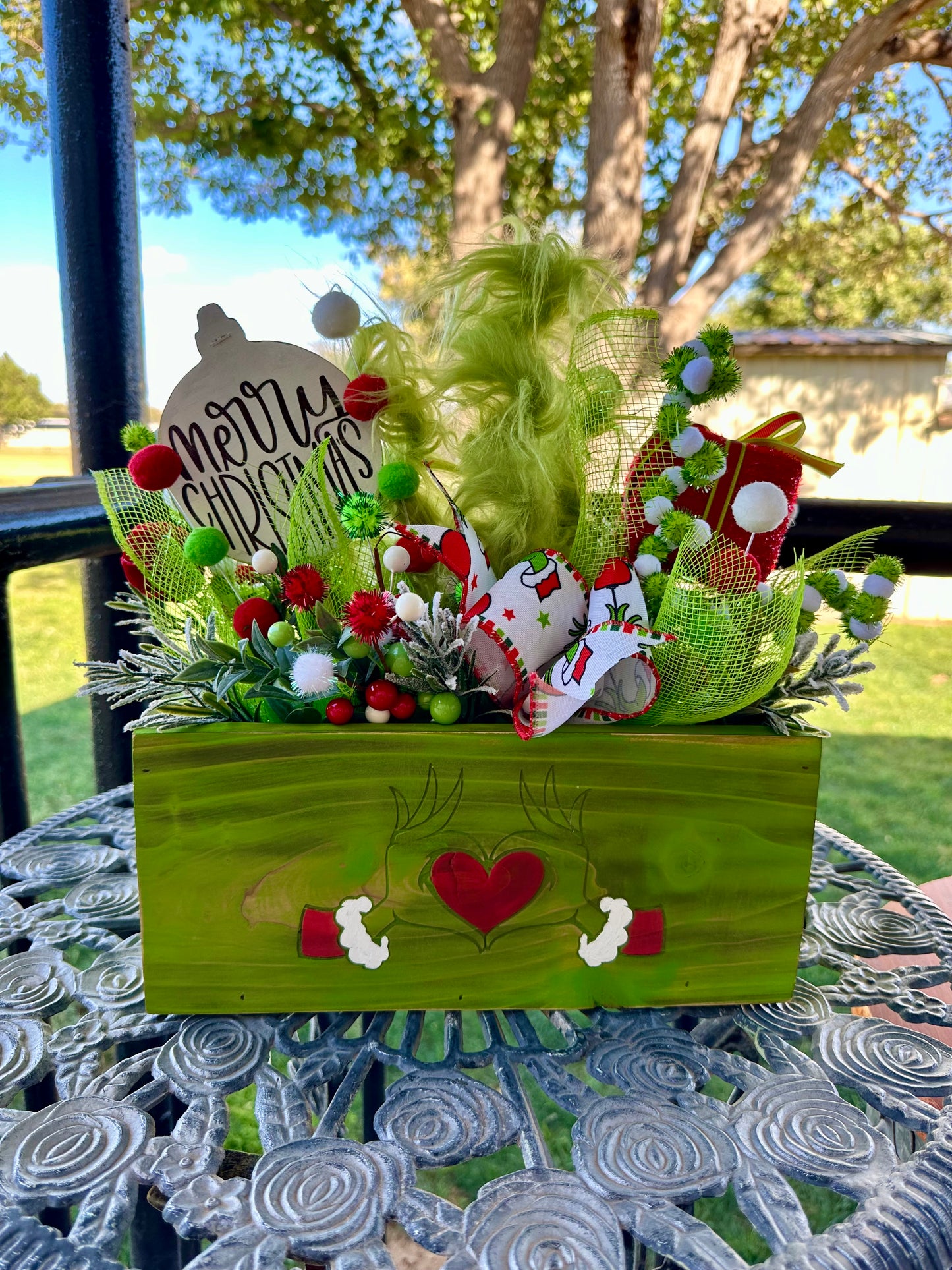 Green Christmas Centerpiece