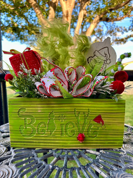 Green Christmas Centerpiece