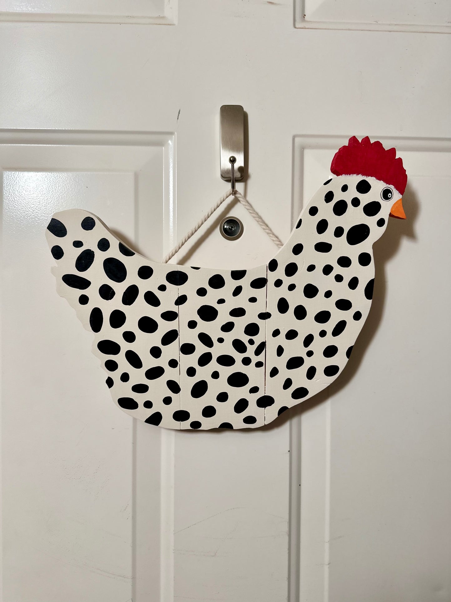 Speckled Chicken door hanger