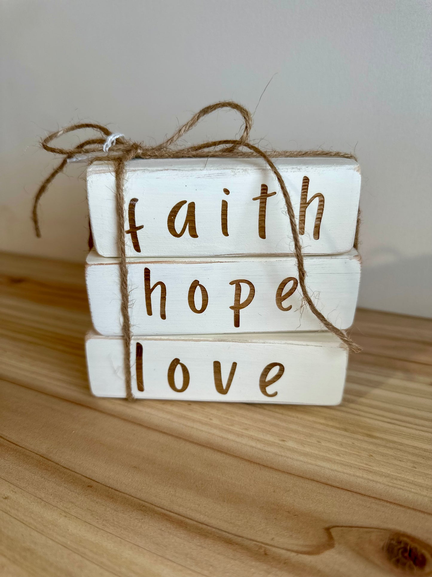 Faith hope love shelf sitters