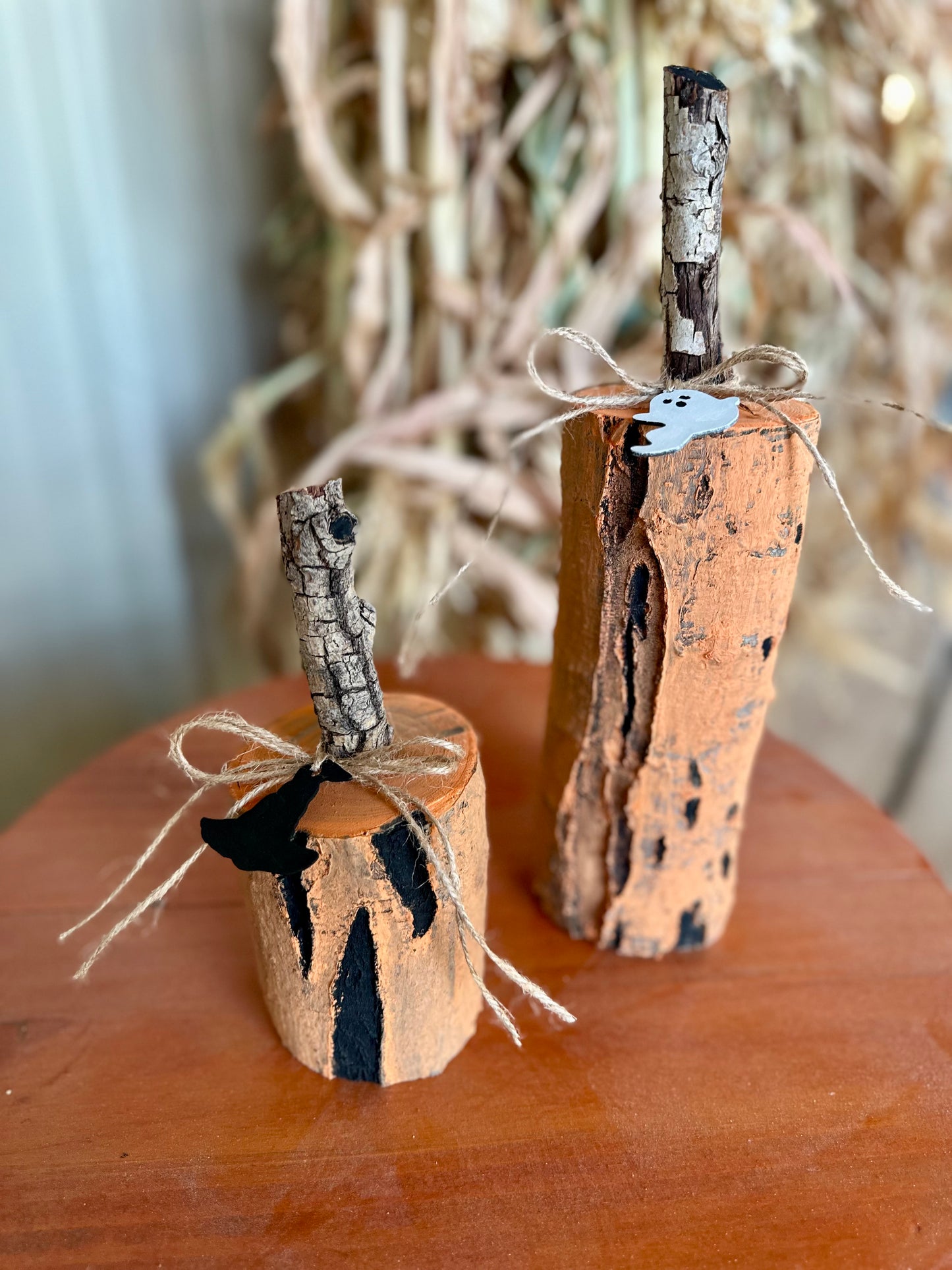 Tree Bark Pumpkins